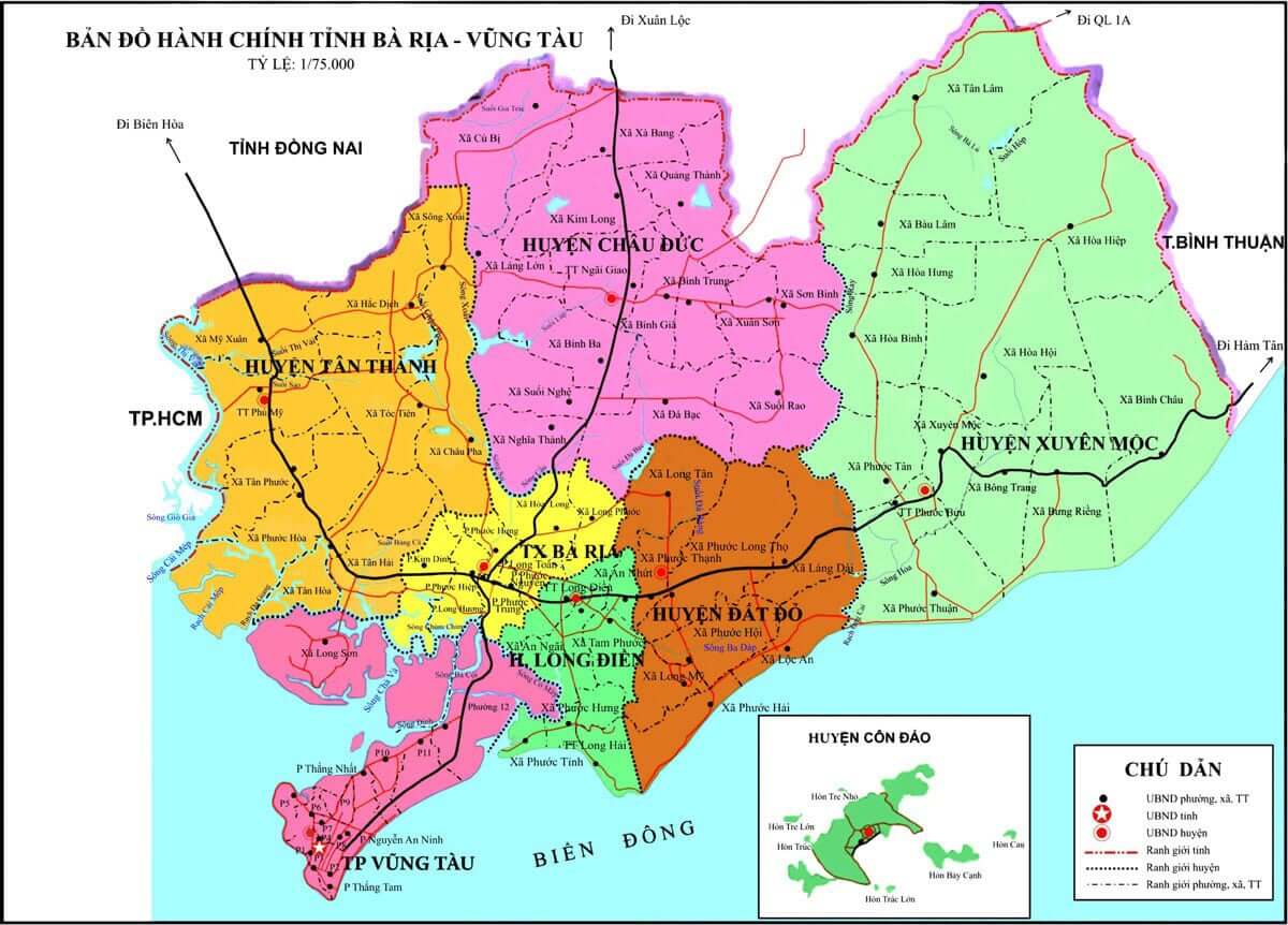 Bà Rịa – Vũng Tàu ở đâu miền nào, có mấy Huyện – Thành phố?