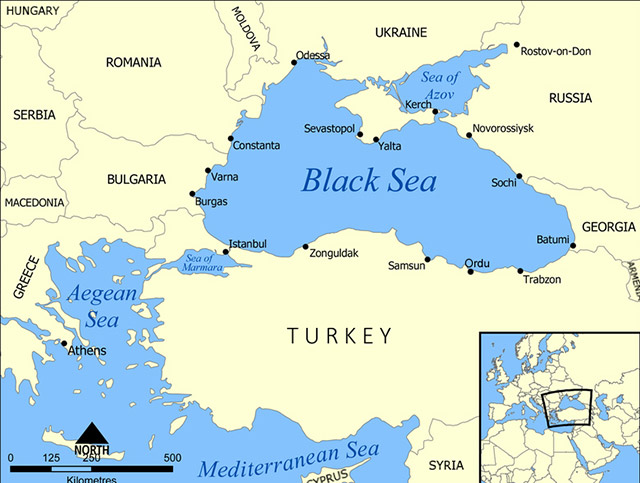 biển đen ở đâu, tại sao gọi là biển đen, biến đen hắc hải, bản đồ biển đen, diện tích biển đen, bản đồ biển đen châu âu